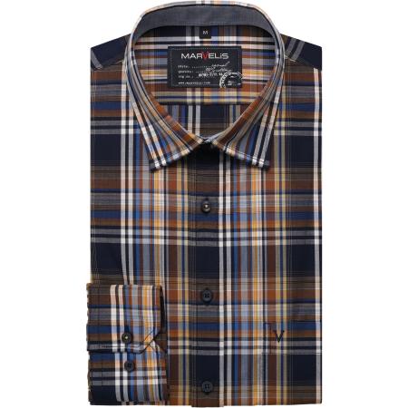 Marvelis Casual Overhemd geel, Ruit