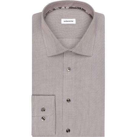 Seidensticker Overhemd grijs, Effen