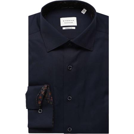 ETERNA Cover Shirt Overhemd marine, Effen