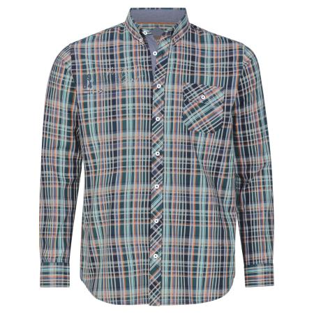 jan vanderstorm Jan Vanderstorm Overhemd Jorholm groen / petrol / oranje