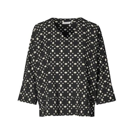 Masai Masai Blouse Benika zwart / wit