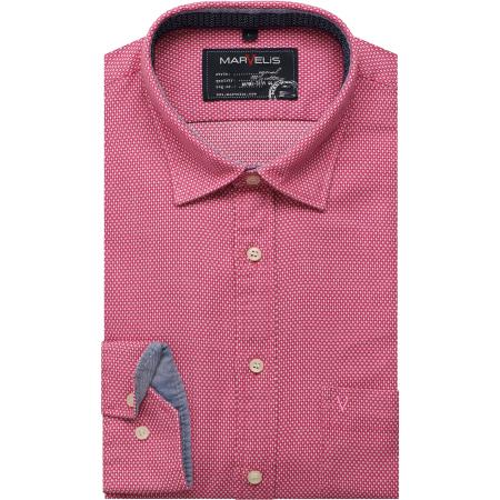Marvelis Casual Overhemd roze, Effen