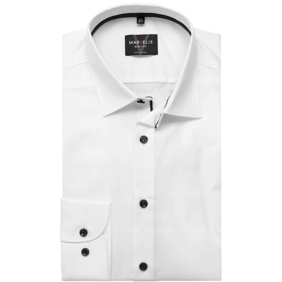 Marvelis Overhemd zwart, Effen Zwart