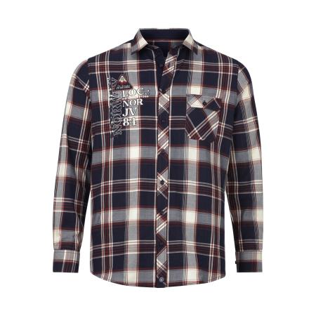 Jan Vanderstorm Overhemd donkerblauw, Ruit
