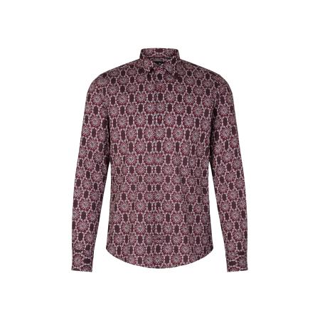 JOOP! JOOP! Overhemd Pit bordeaux / wit
