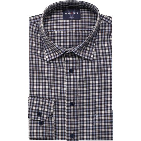 Marvelis Casual Overhemd marine, Ruit