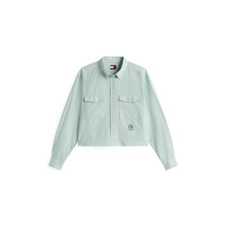 Tommy Jeans Tommy Jeans Blouse donkergrijs / pastelgroen / wit