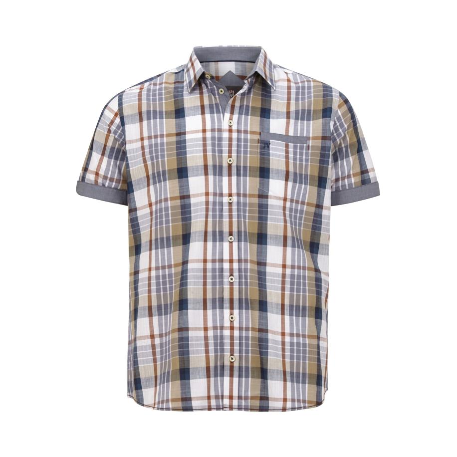 Jan Vanderstorm Overhemd Korte mouw olijf Groen