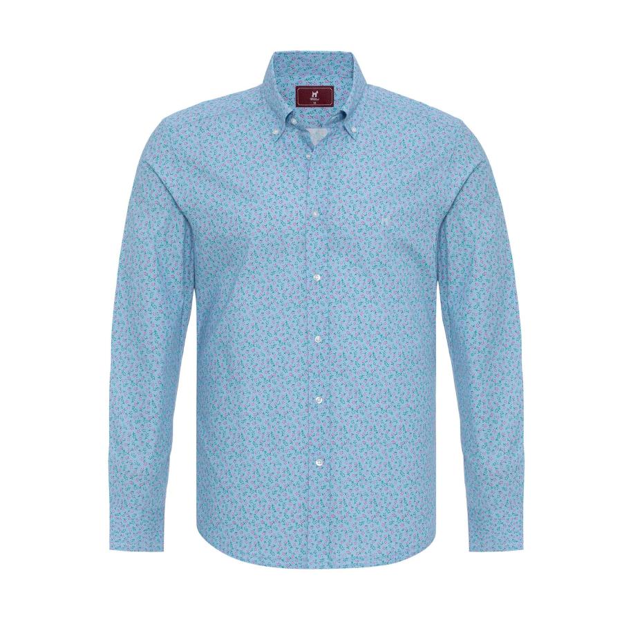 Williot Williot Overhemd lichtblauw / pink -