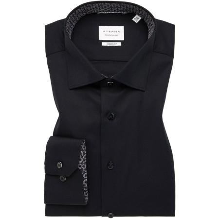 ETERNA Cover Shirt Overhemd zwart, Effen