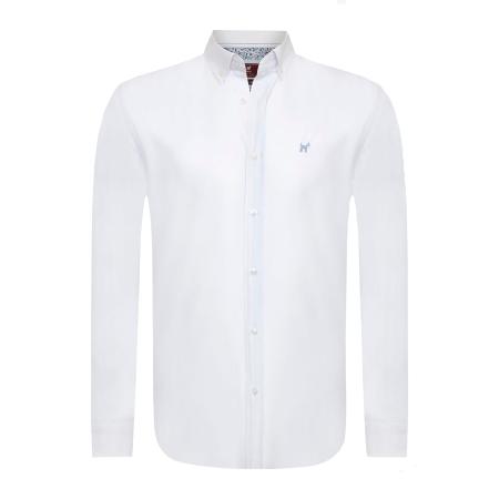 Williot Williot Overhemd lichtblauw / wit