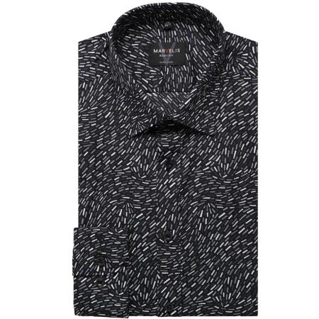 Marvelis Overhemd zwart/wit, Motief