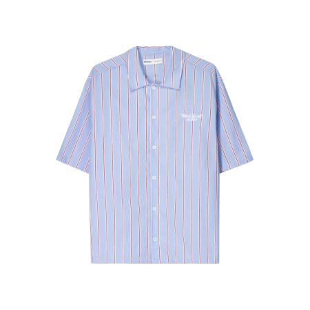 Bershka Bershka Overhemd lichtblauw / donkerrood / wit