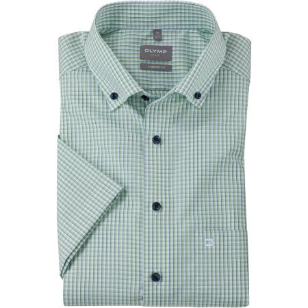 OLYMP Luxor Overhemd Korte mouw limegroen