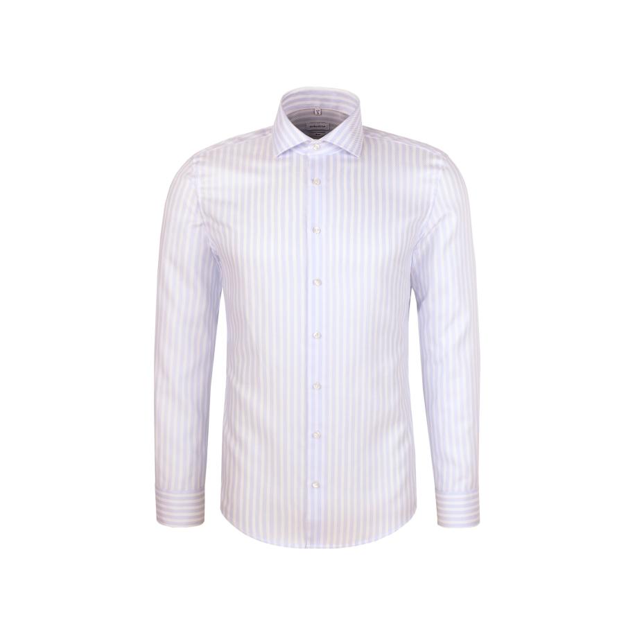 Seidensticker SEIDENSTICKER Zakelijk overhemd Schwarze Rose lichtblauw / wit -