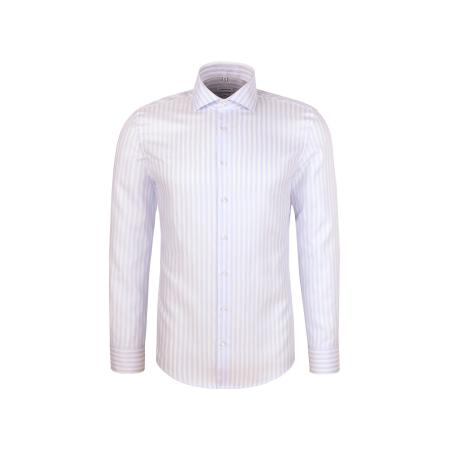 SEIDENSTICKER Zakelijk overhemd Schwarze Rose lichtblauw / wit