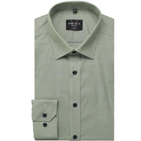 Marvelis Overhemd groen/wit, Ruit