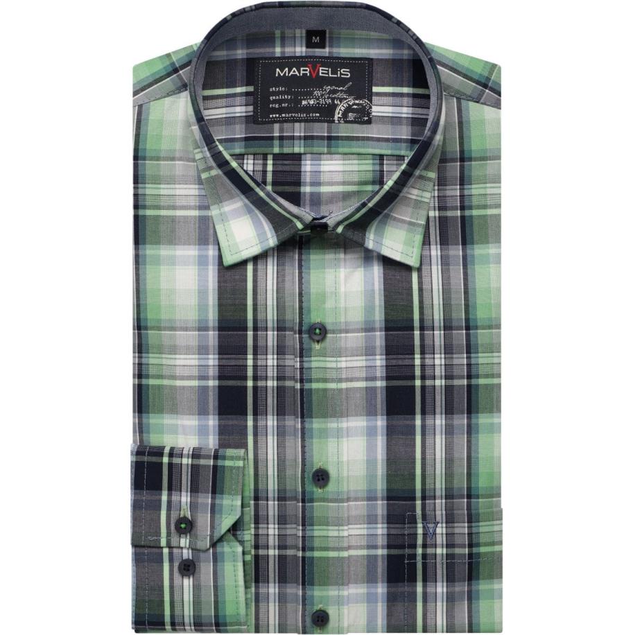 Marvelis Casual Overhemd groen, Ruit Groen