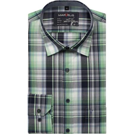 Marvelis Casual Overhemd groen, Ruit