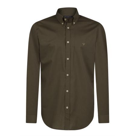 Felix Hardy Felix Hardy Overhemd kaki / wit