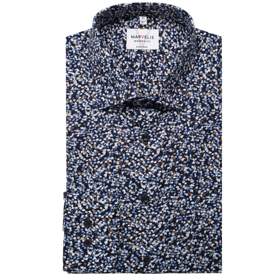 Marvelis Overhemd blauw/rood/wit, Motief Rood