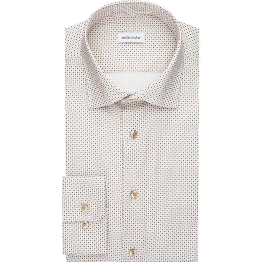 Seidensticker Overhemd grijs, Bedrukt Grijs