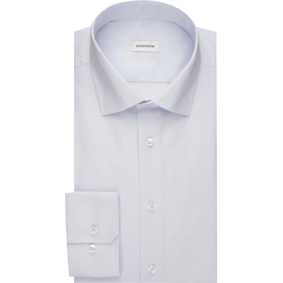 Seidensticker Overhemd lichtblauw, Bedrukt Blauw