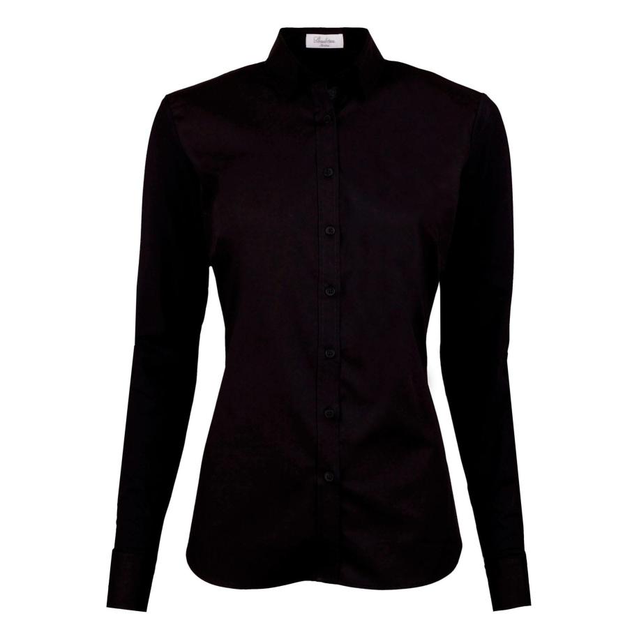 Stenströms Dames Overhemd zwart, Effen Zwart