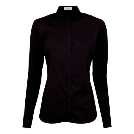 Stenströms Dames Overhemd zwart, Effen