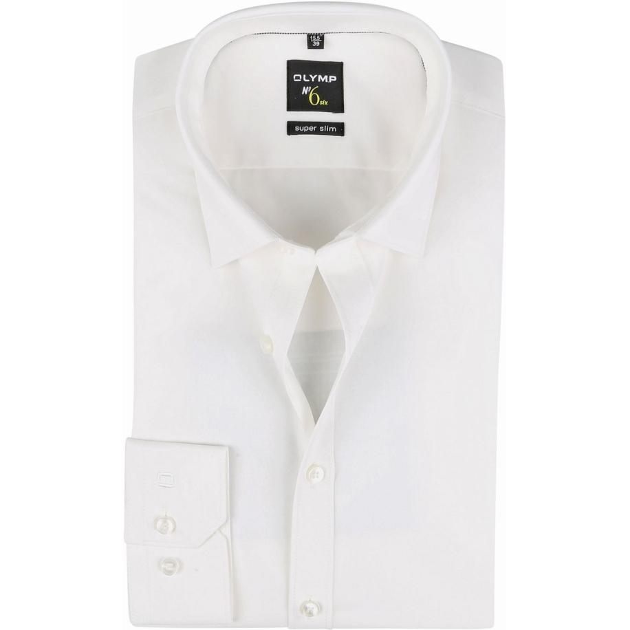OLYMP No'6 six Skinny Fit Overhemd Off-White Bruin