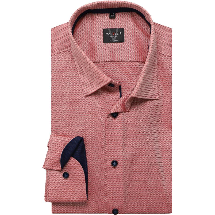 Marvelis Overhemd rood, Faux-uni Rood