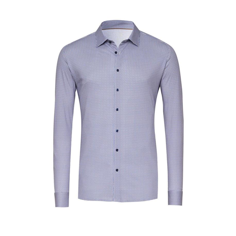 Desoto DESOTO Overhemd beige / blauw / lichtlila -