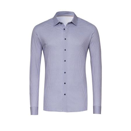 Desoto DESOTO Overhemd beige / blauw / lichtlila