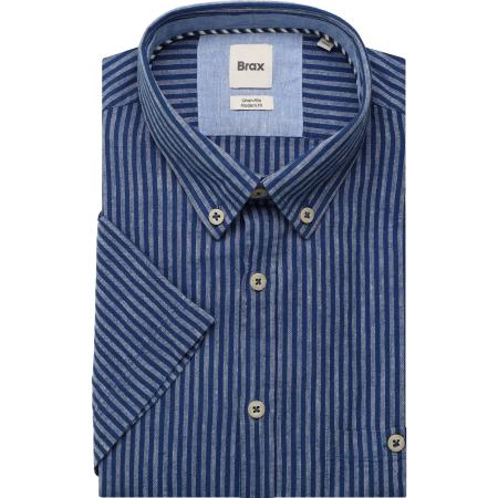 Brax Linnen Overhemd koninklijk, Gestreept