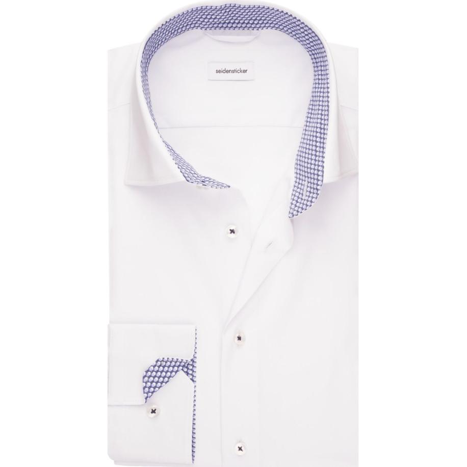 Seidensticker Overhemd wit, Effen Wit