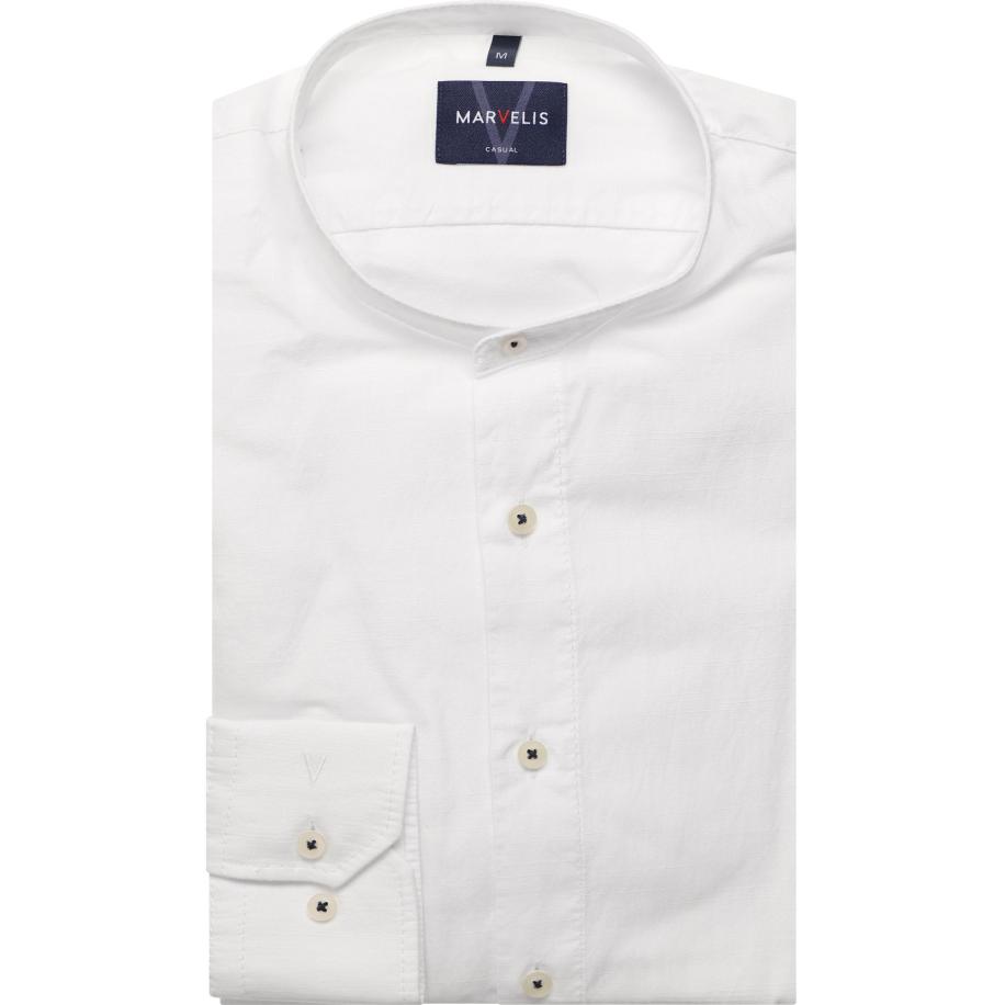 Marvelis Casual Overhemd wit, Effen Wit