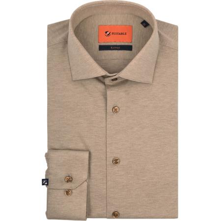 Suitable Overhemd Pique Beige