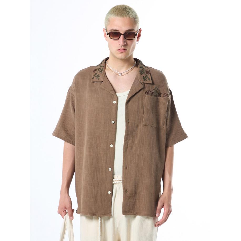 VAMOS CLO Overhemd bruin Bruin