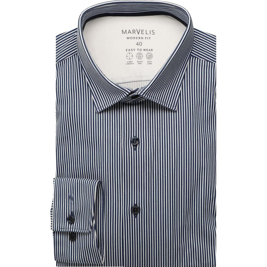 Marvelis Performance Jersey shirt marine, Bedrukt Blauw