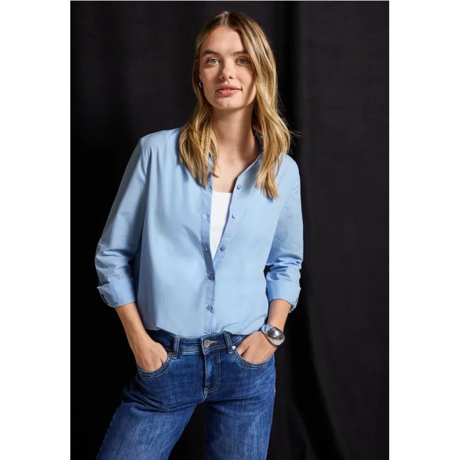 Street One Zakelijke blouse Blauw