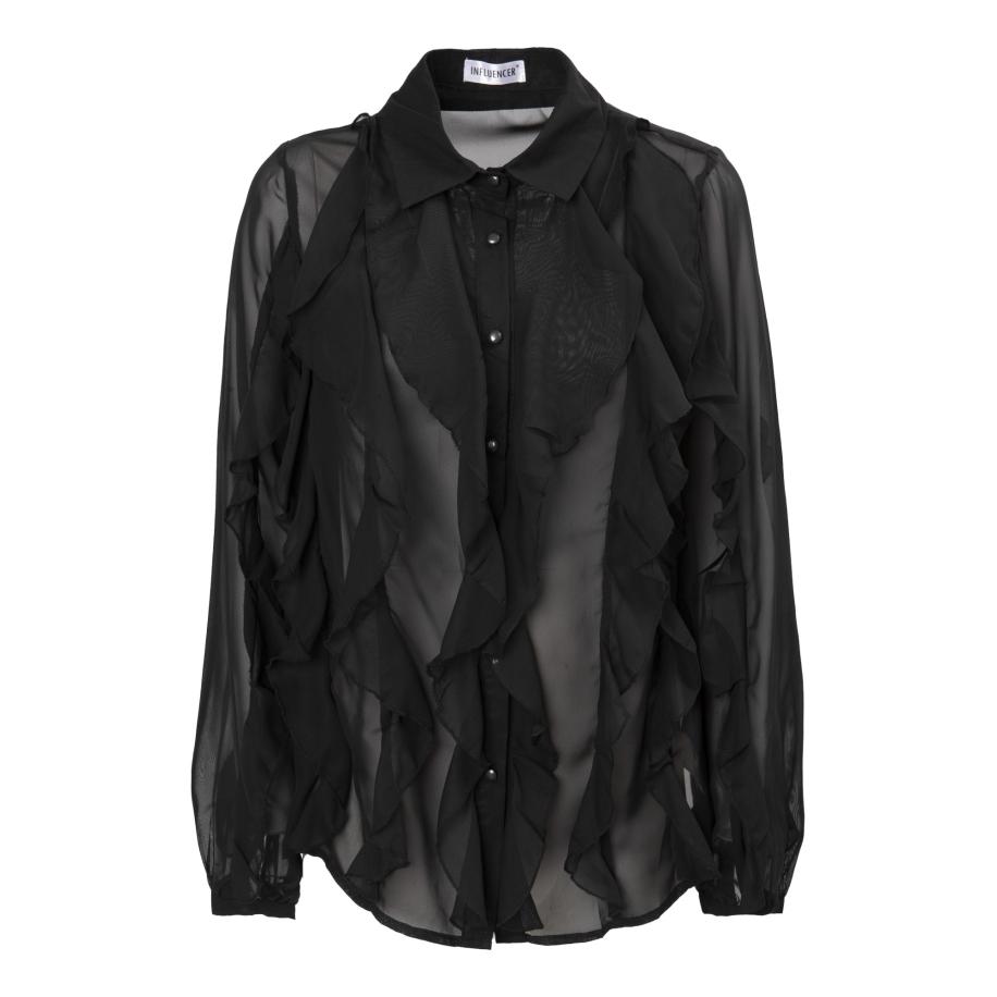 Influencer Influencer Blouse zwart -