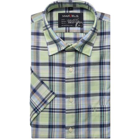 Marvelis Casual Overhemd Korte mouw limegroen
