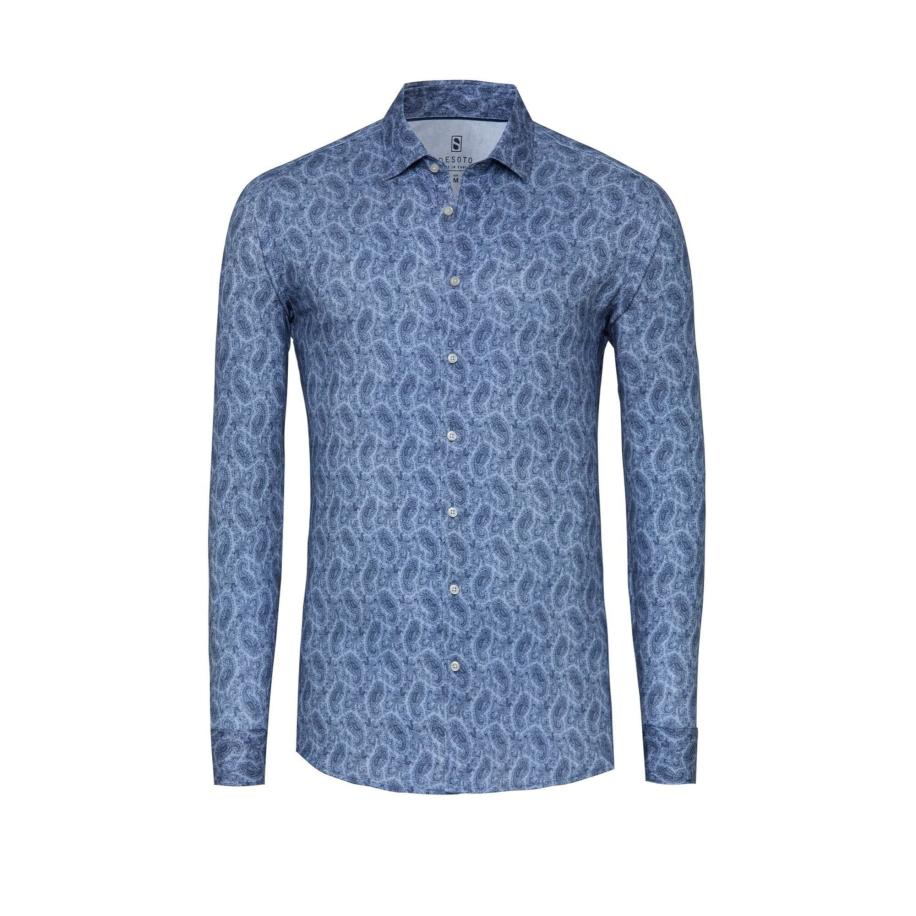 Desoto DESOTO Overhemd blauw / lichtblauw -