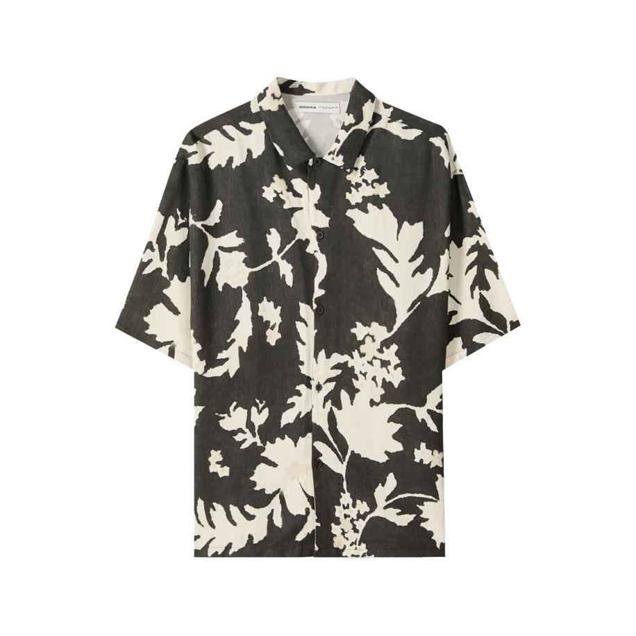 Bershka Bershka Overhemd zwart / wit -