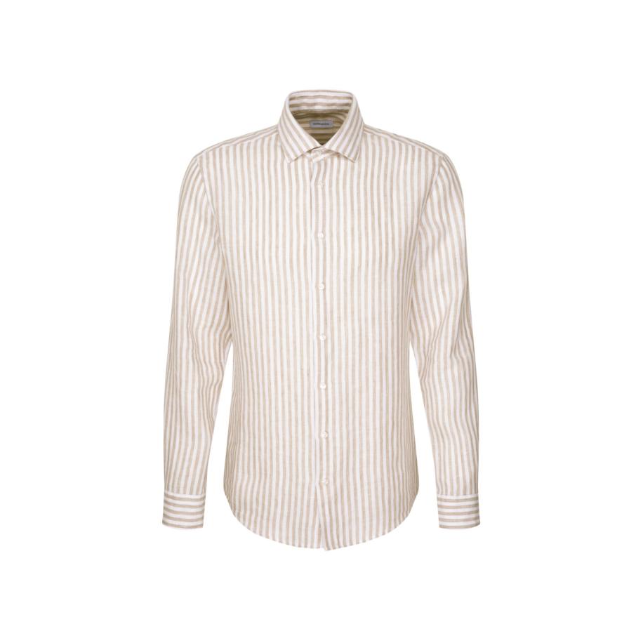 Seidensticker SEIDENSTICKER Overhemd Slim beige / wit -