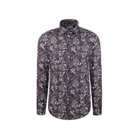 Seidensticker SEIDENSTICKER Zakelijk overhemd Schwarze Rose hemelsblauw / bruin / donkerbruin / wit