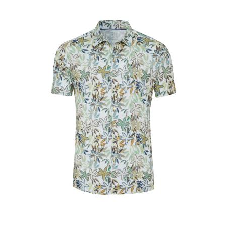 Desoto DESOTO Overhemd olijfgroen / petrol / spar / wit