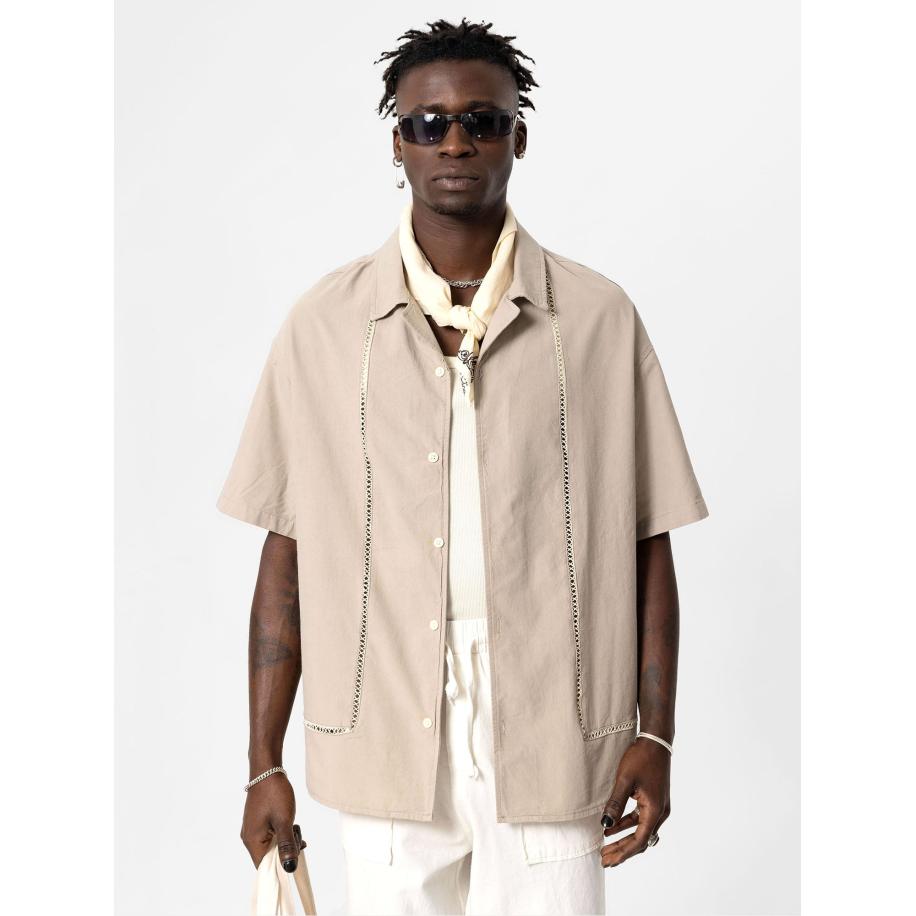 VAMOS CLO Overhemd beige Bruin