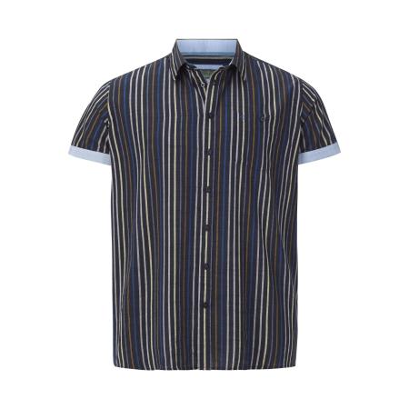 Charles Colby Overhemd Korte mouw donkerblauw