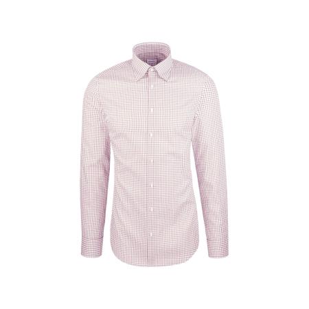 SEIDENSTICKER Zakelijk overhemd bruin / wit